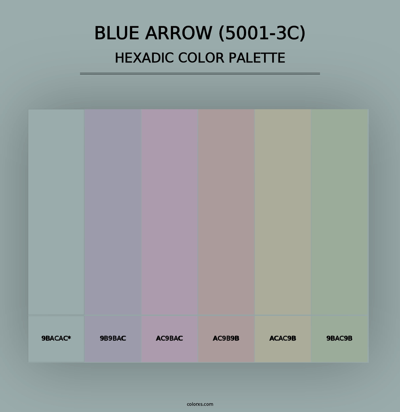 Blue Arrow (5001-3C) - Hexadic Color Palette