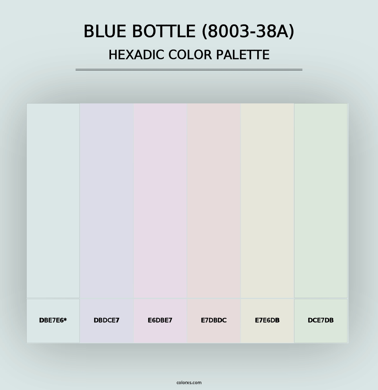 Blue Bottle (8003-38A) - Hexadic Color Palette