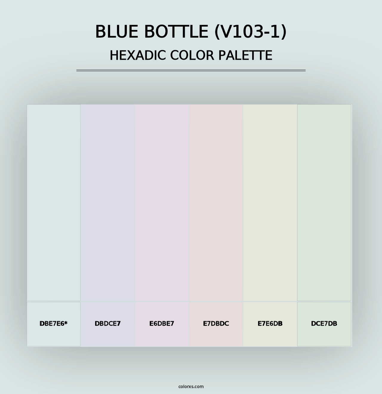 Blue Bottle (V103-1) - Hexadic Color Palette