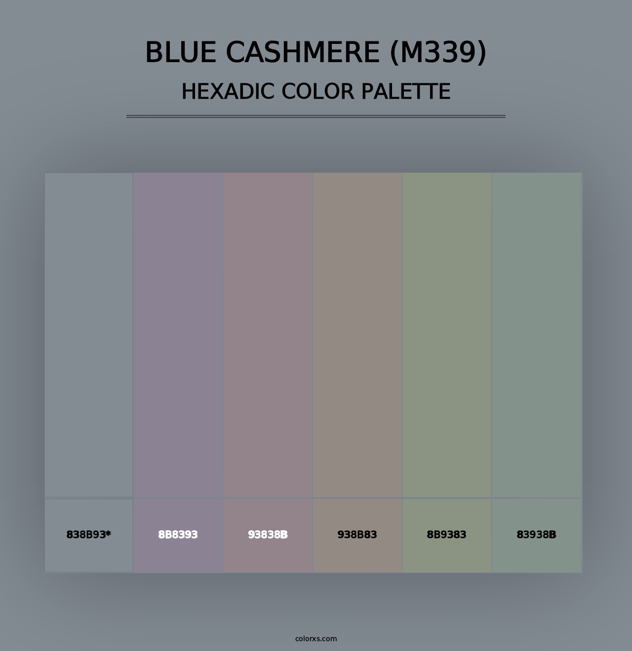 Blue Cashmere (M339) - Hexadic Color Palette