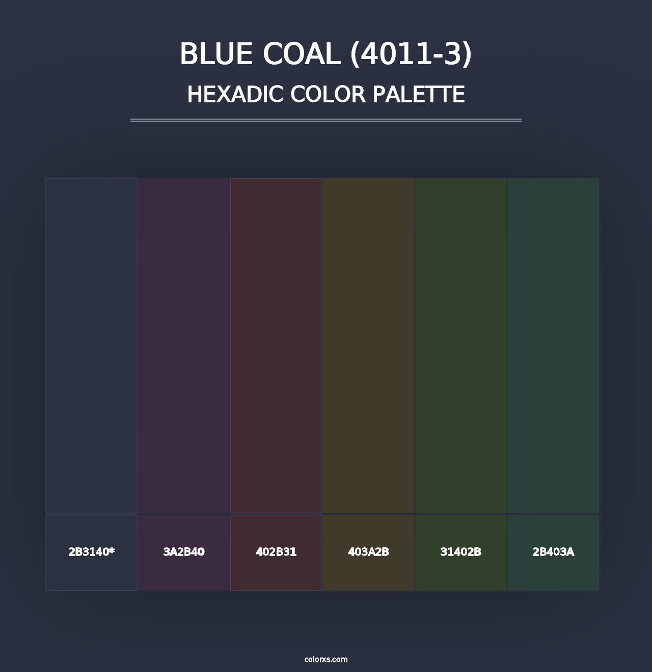 Blue Coal (4011-3) - Hexadic Color Palette