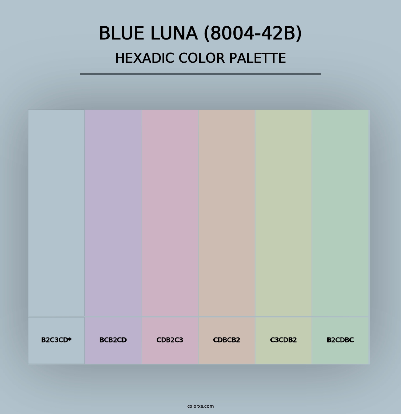 Blue Luna (8004-42B) - Hexadic Color Palette