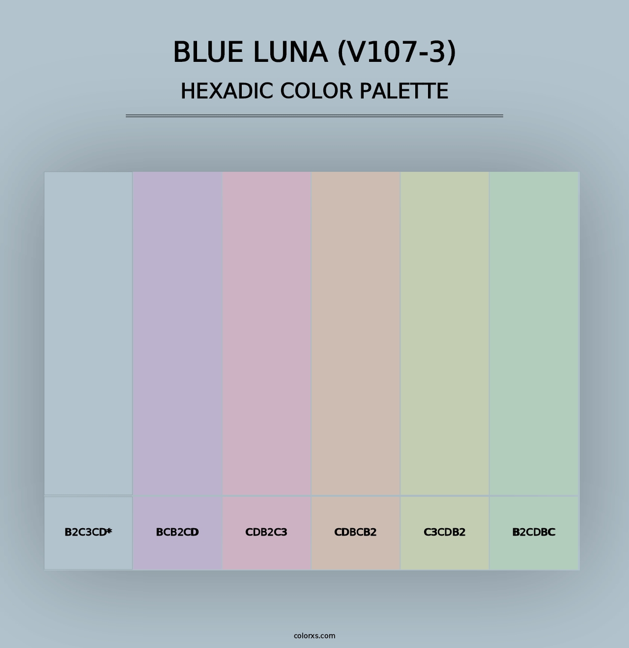 Blue Luna (V107-3) - Hexadic Color Palette