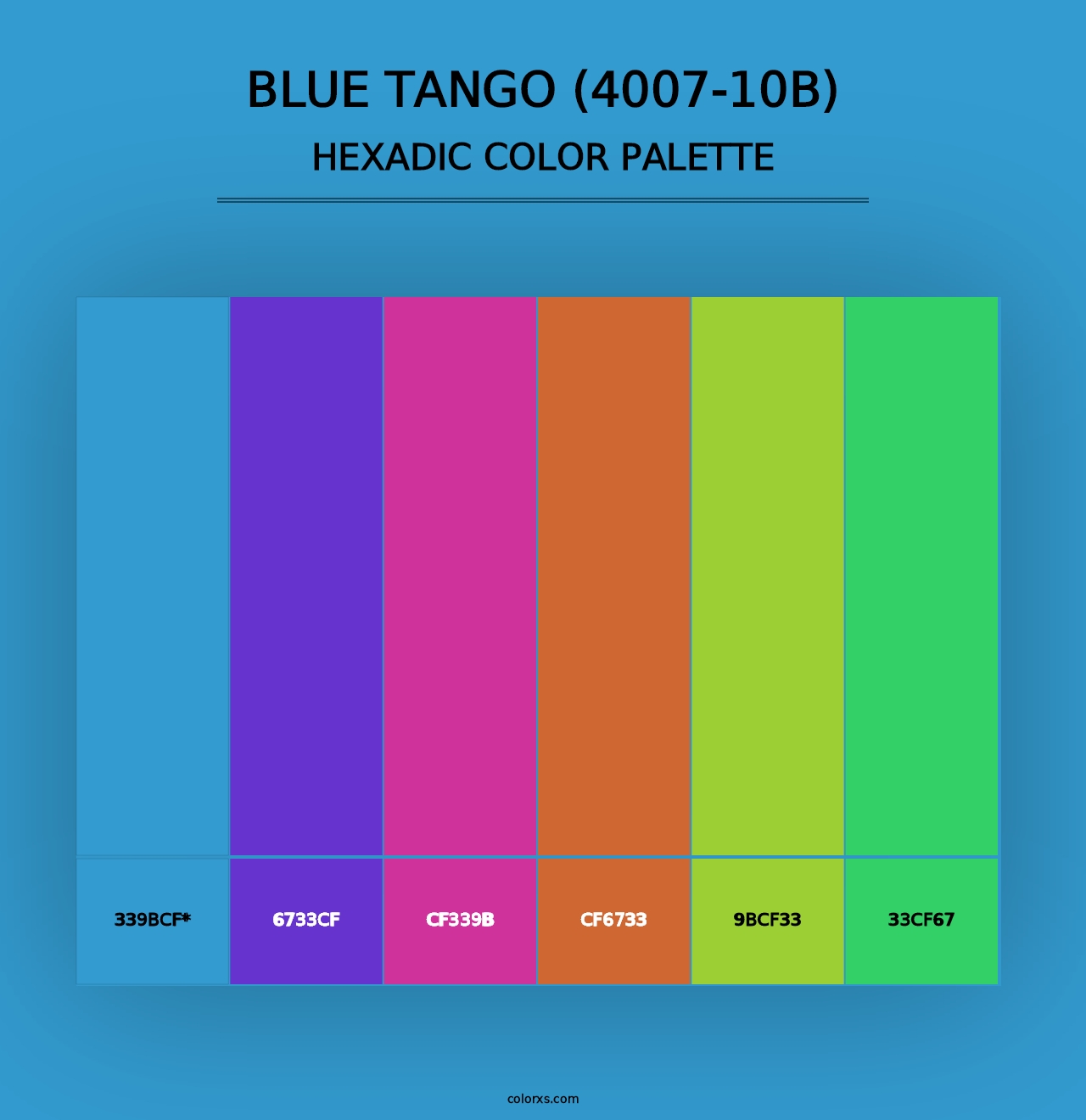 Blue Tango (4007-10B) - Hexadic Color Palette