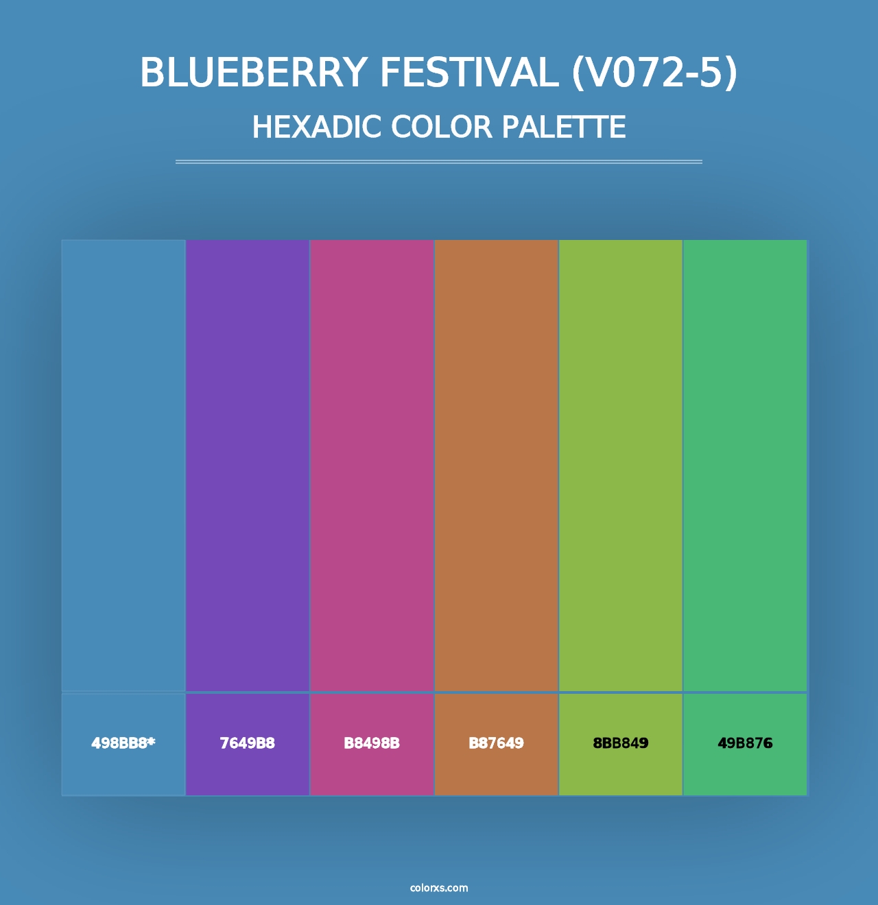 Blueberry Festival (V072-5) - Hexadic Color Palette