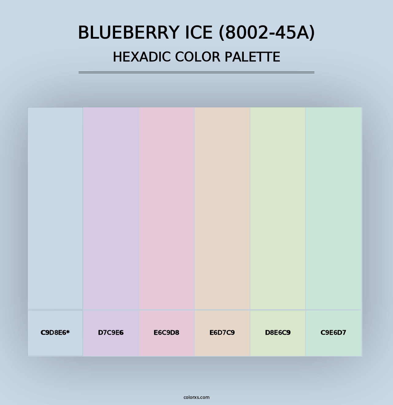 Blueberry Ice (8002-45A) - Hexadic Color Palette