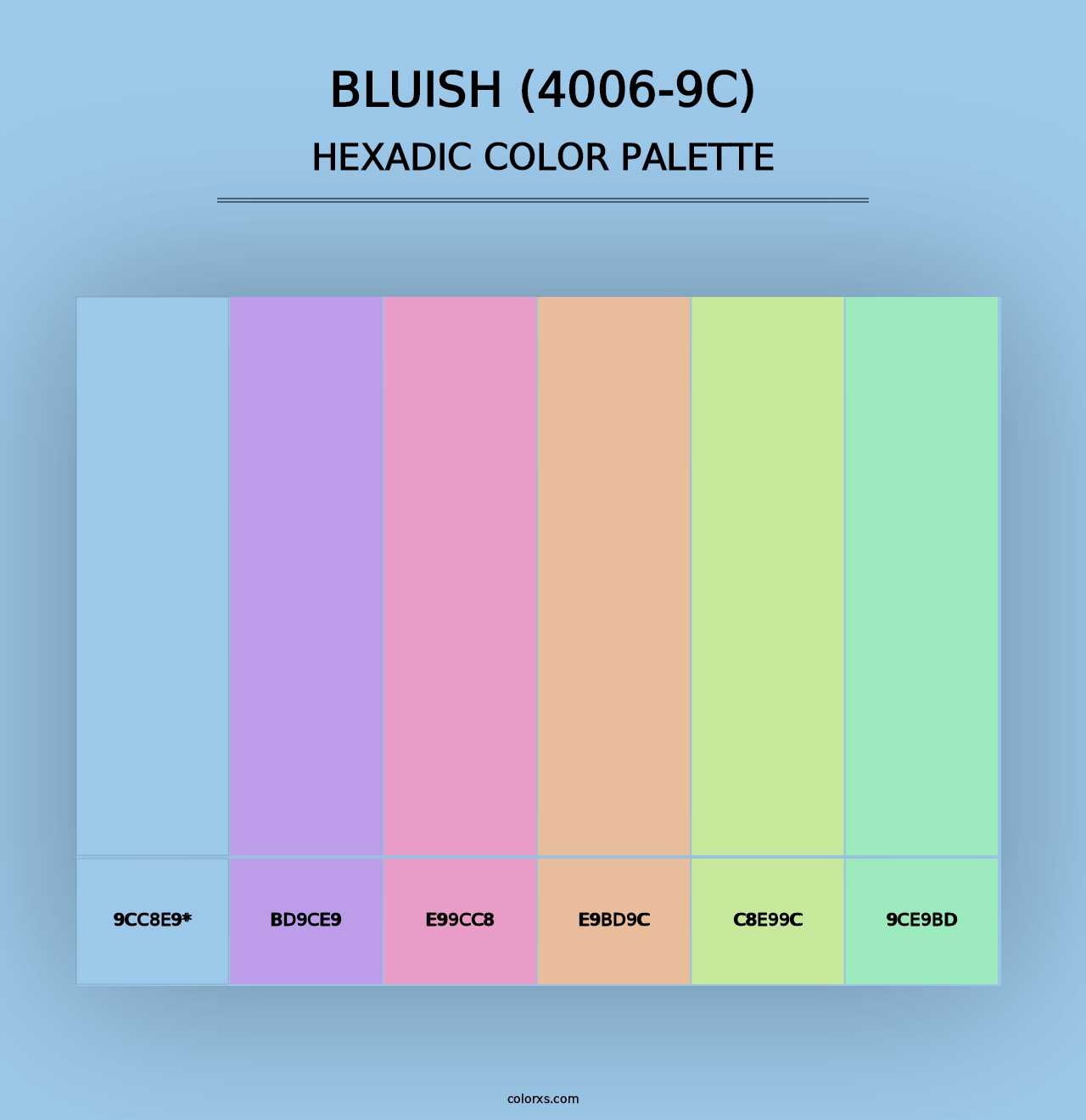 Bluish (4006-9C) - Hexadic Color Palette