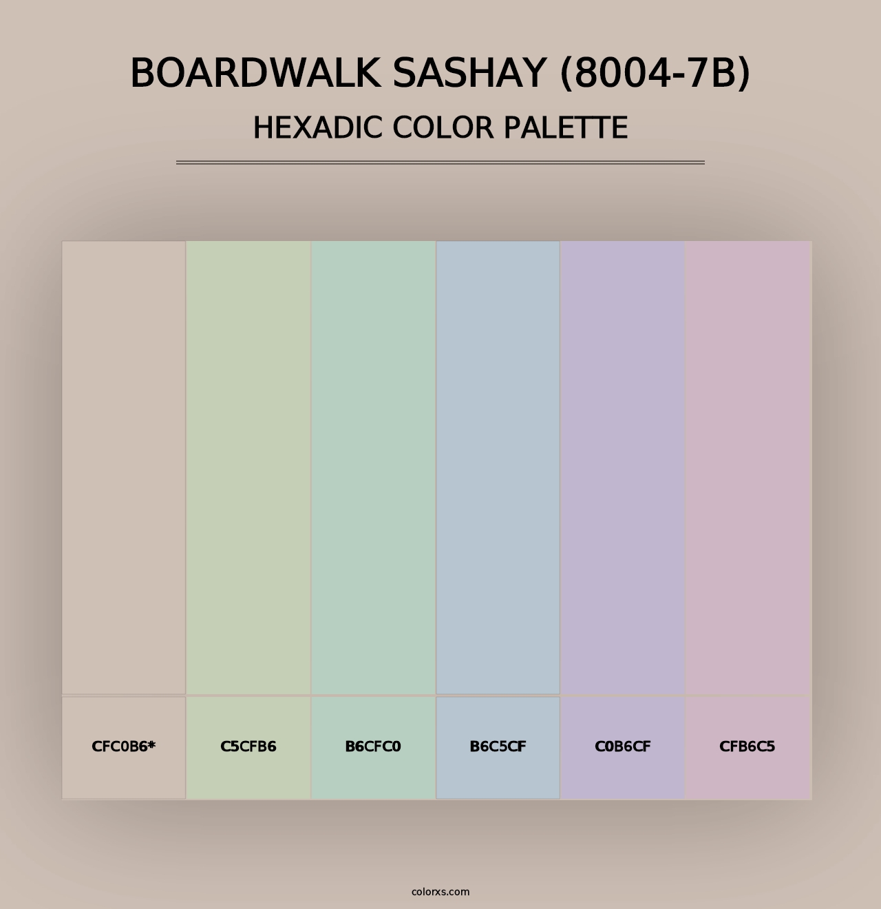 Boardwalk Sashay (8004-7B) - Hexadic Color Palette