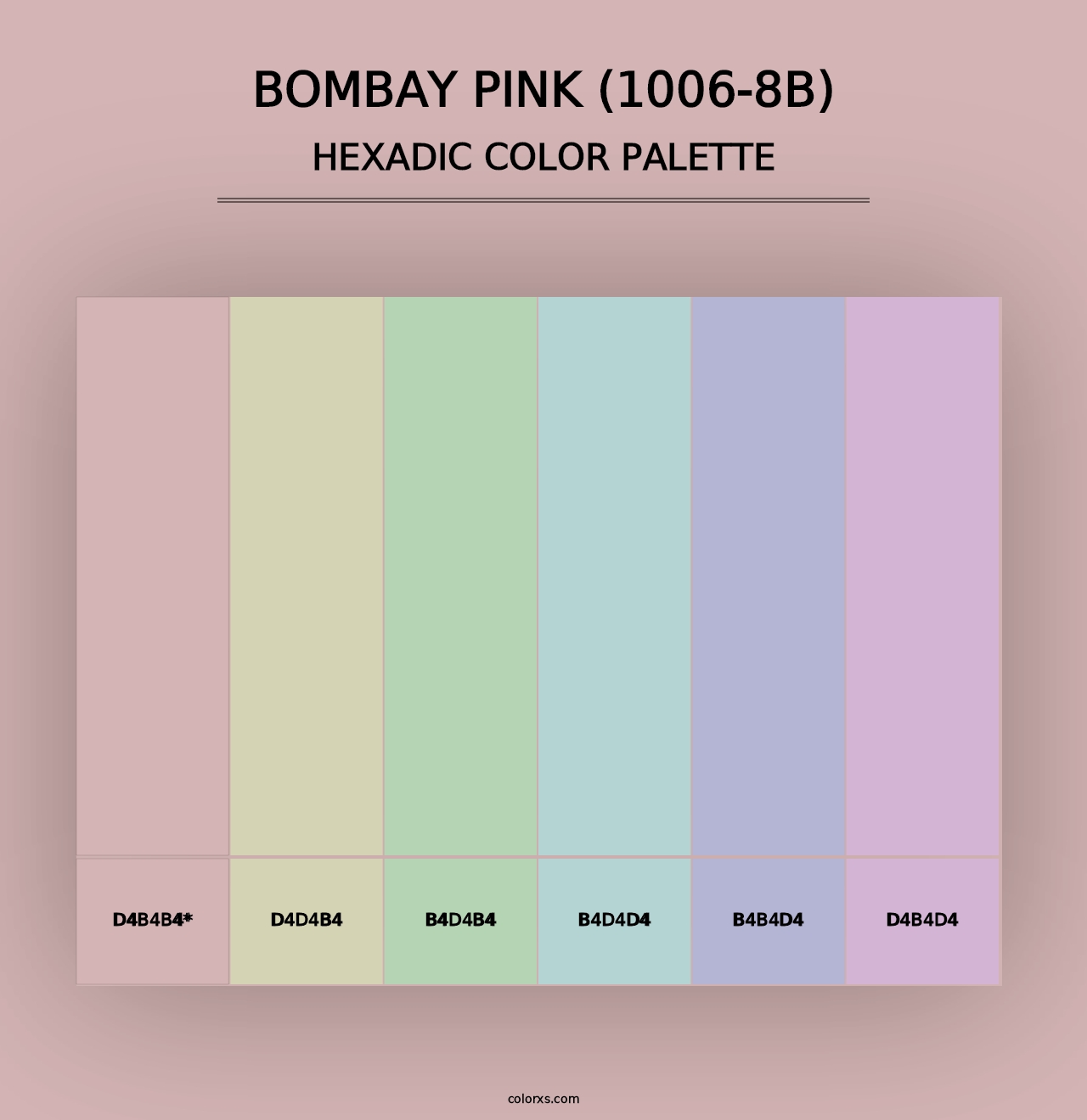 Bombay Pink (1006-8B) - Hexadic Color Palette