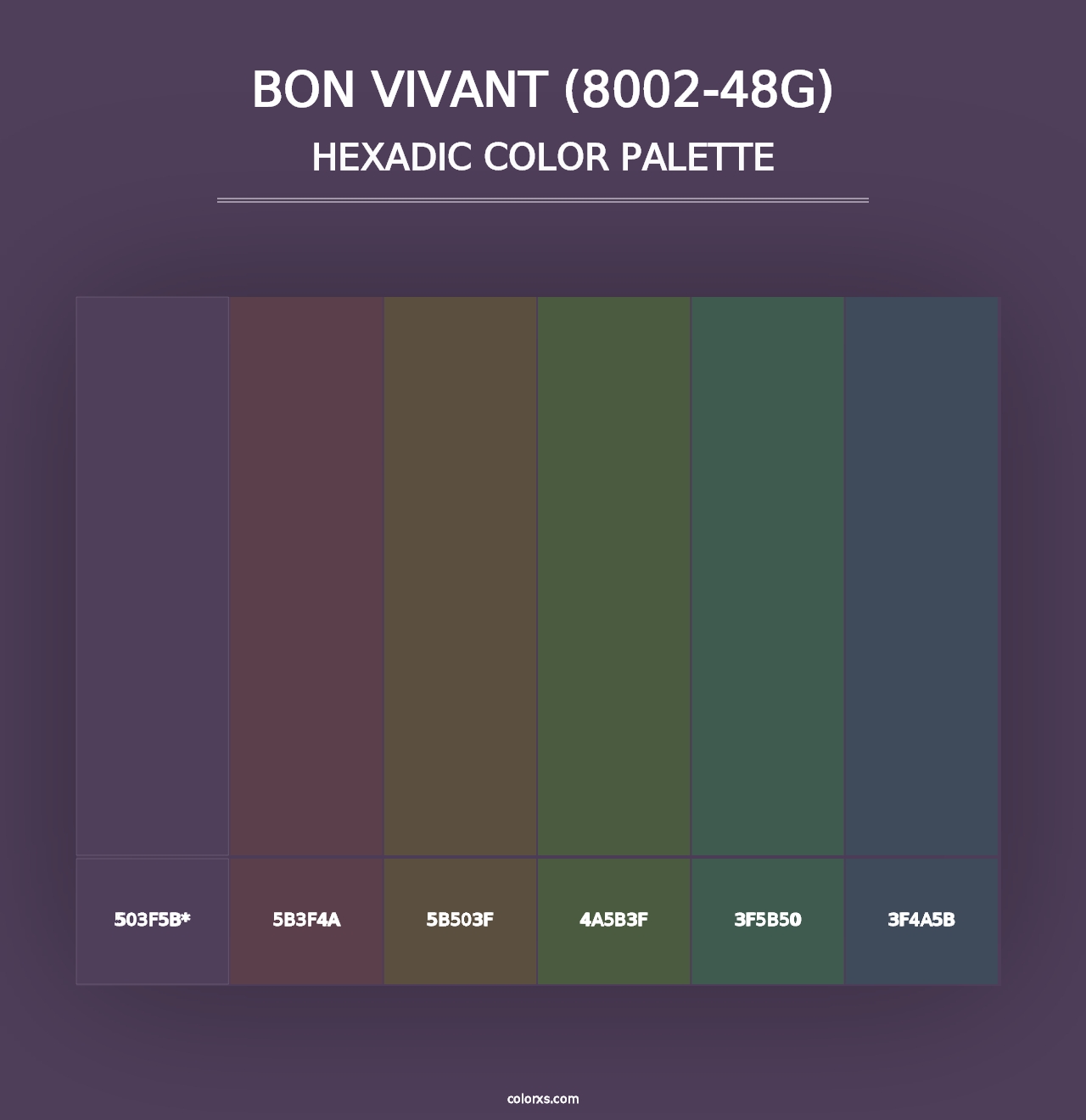 Bon Vivant (8002-48G) - Hexadic Color Palette