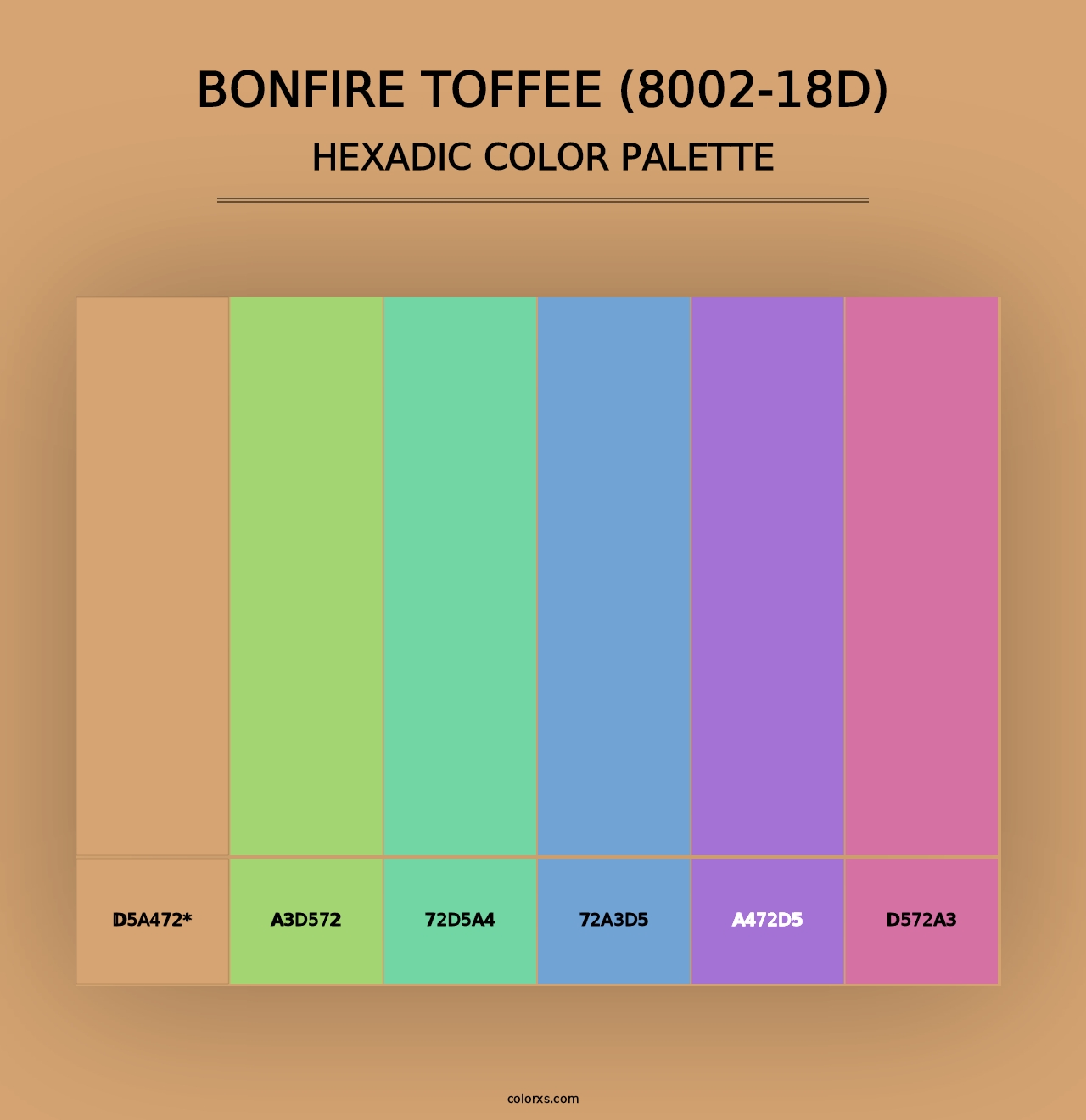 Bonfire Toffee (8002-18D) - Hexadic Color Palette