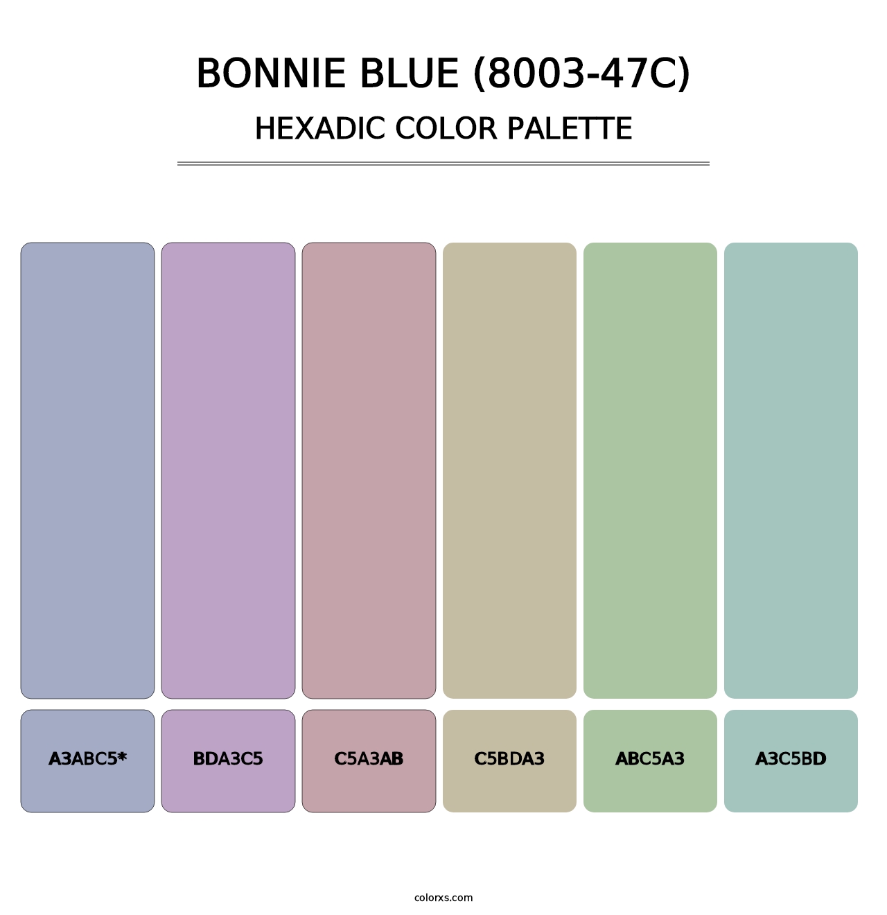 Bonnie Blue (8003-47C) - Hexadic Color Palette