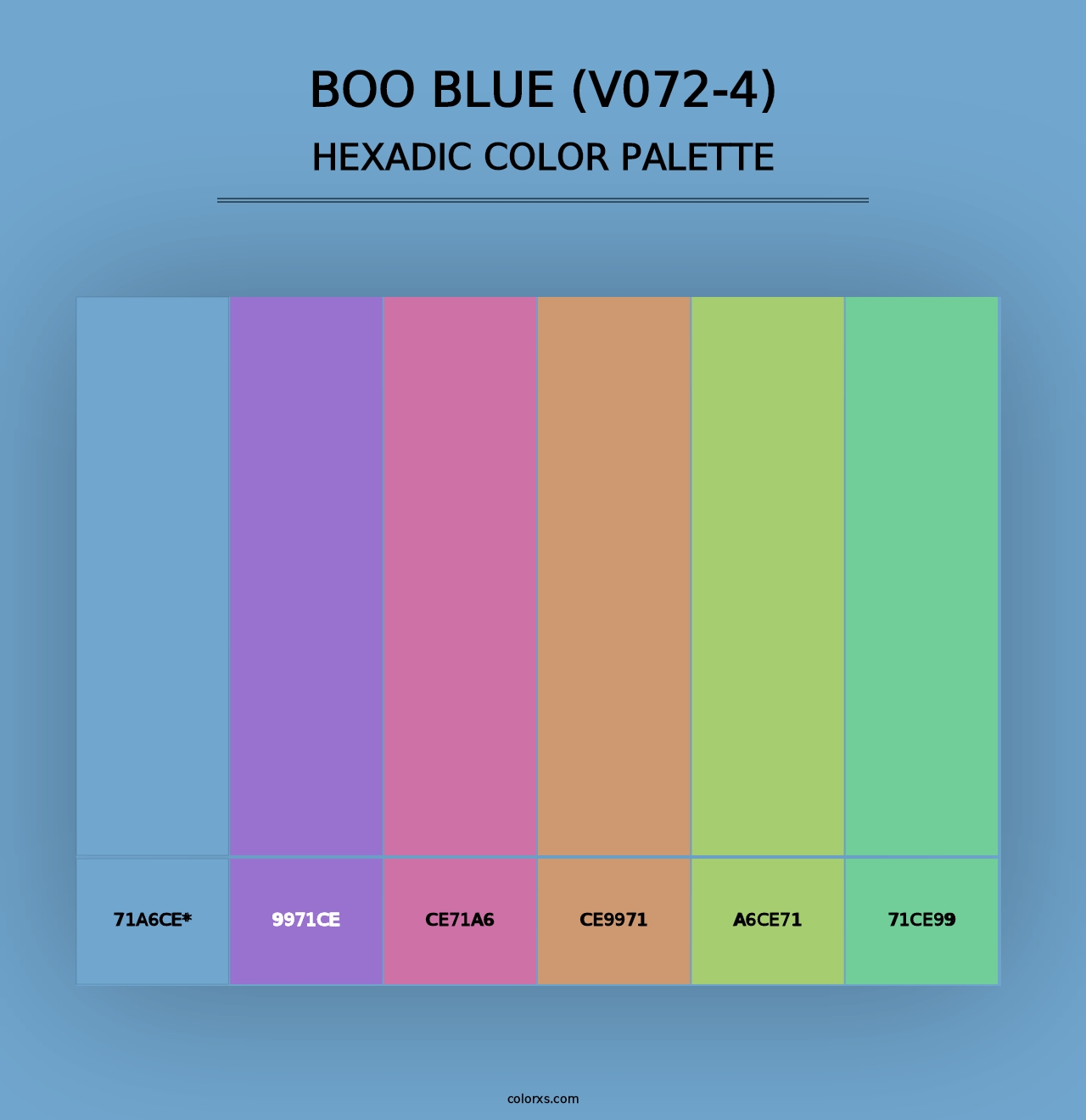 Boo Blue (V072-4) - Hexadic Color Palette