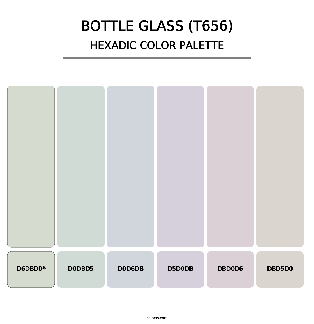 Bottle Glass (T656) - Hexadic Color Palette