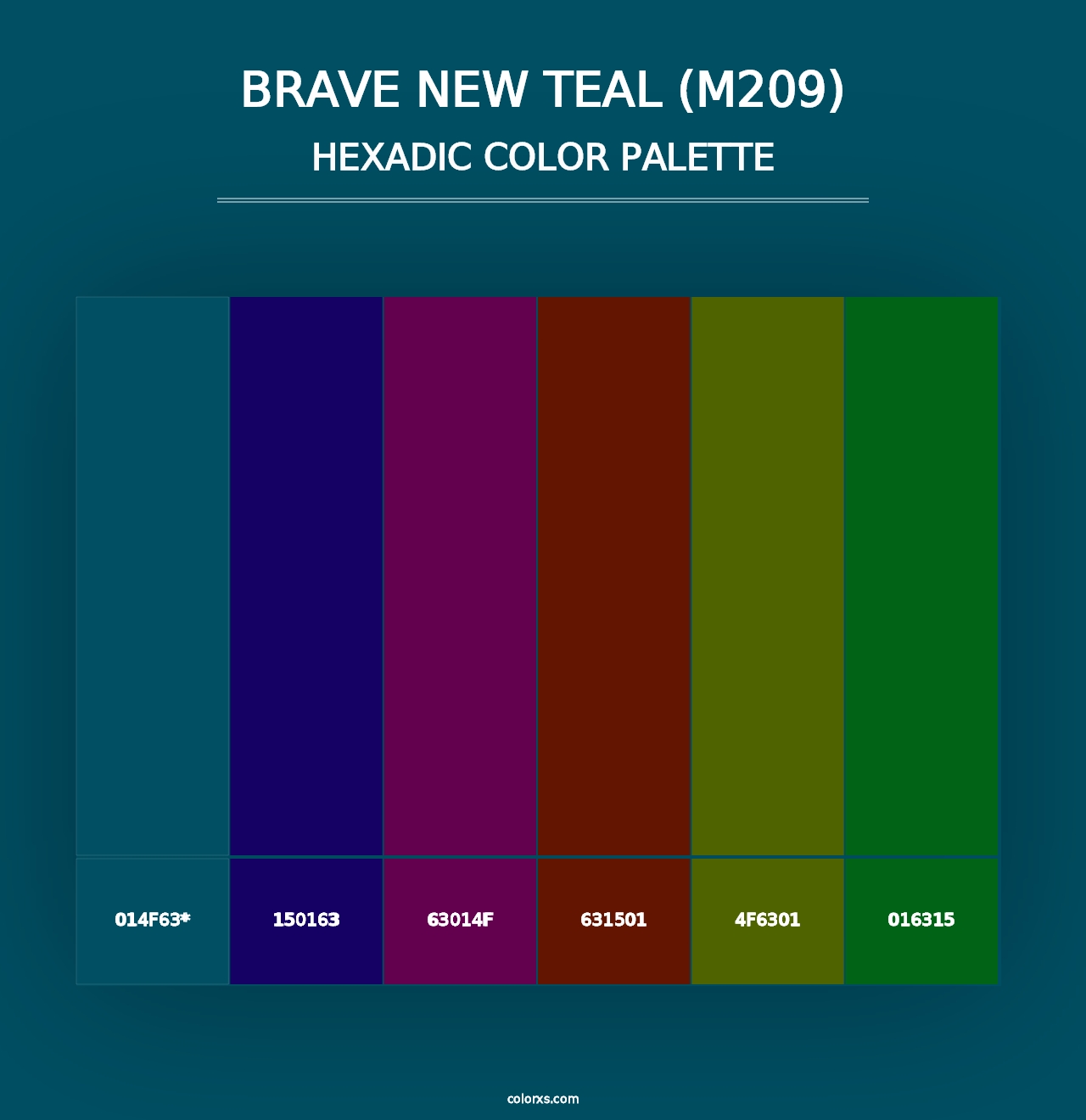 Brave New Teal (M209) - Hexadic Color Palette