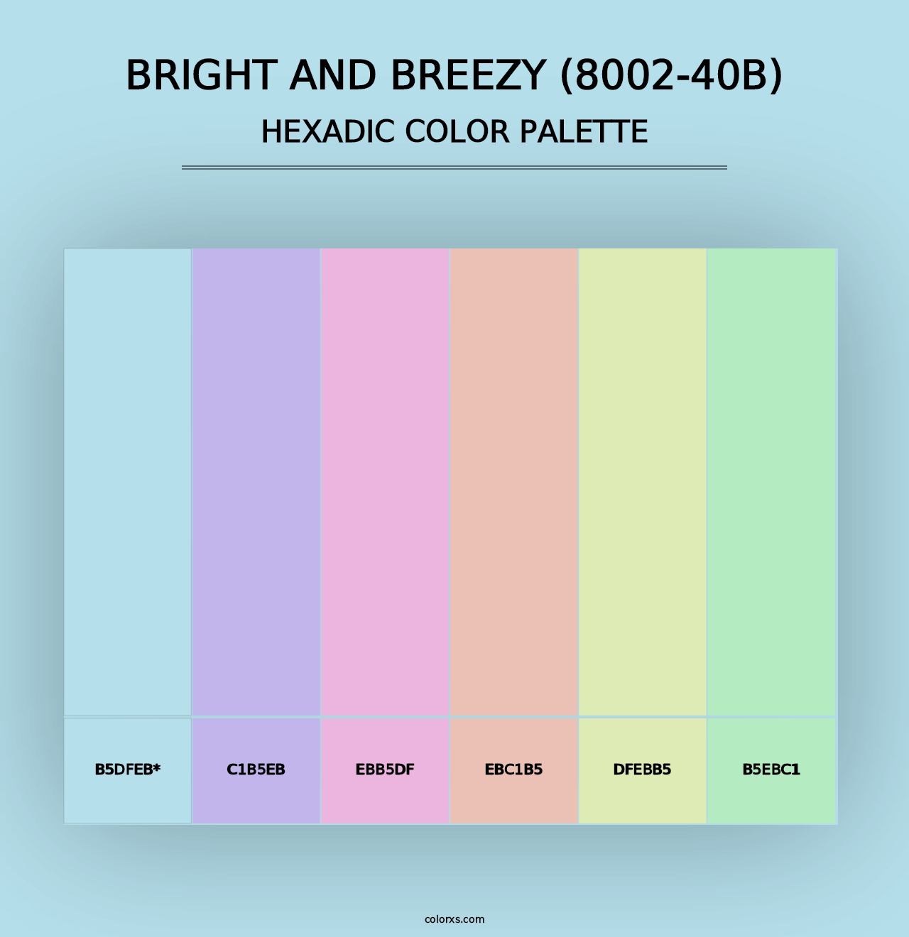 Bright and Breezy (8002-40B) - Hexadic Color Palette