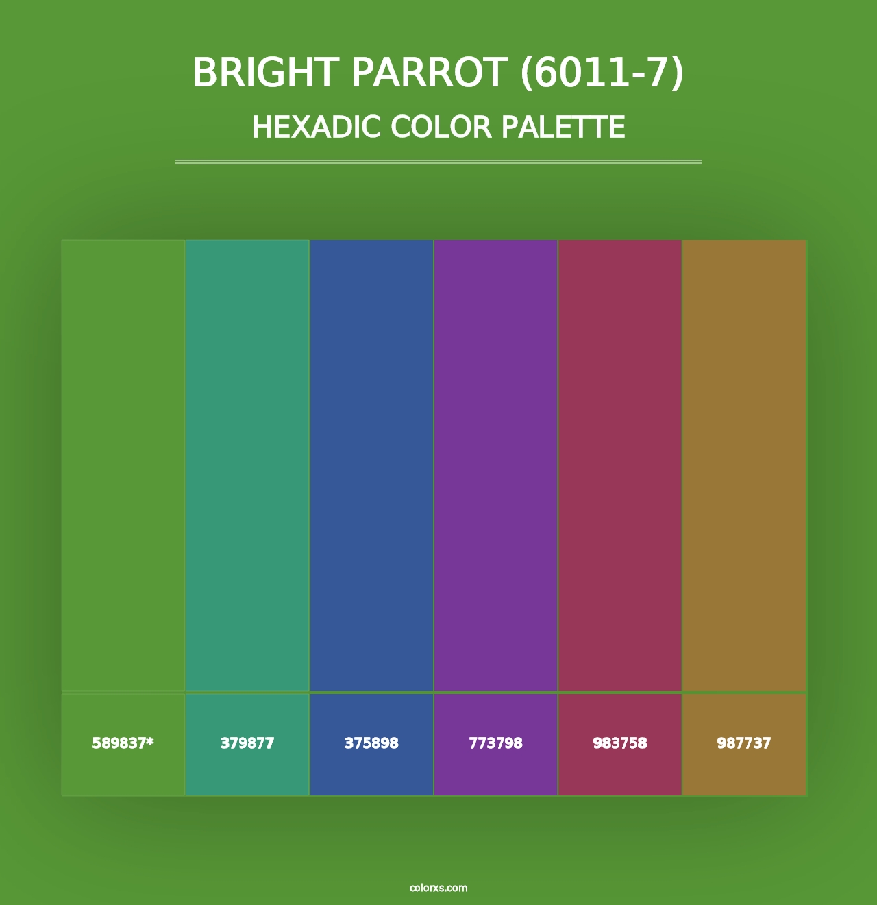 Bright Parrot (6011-7) - Hexadic Color Palette