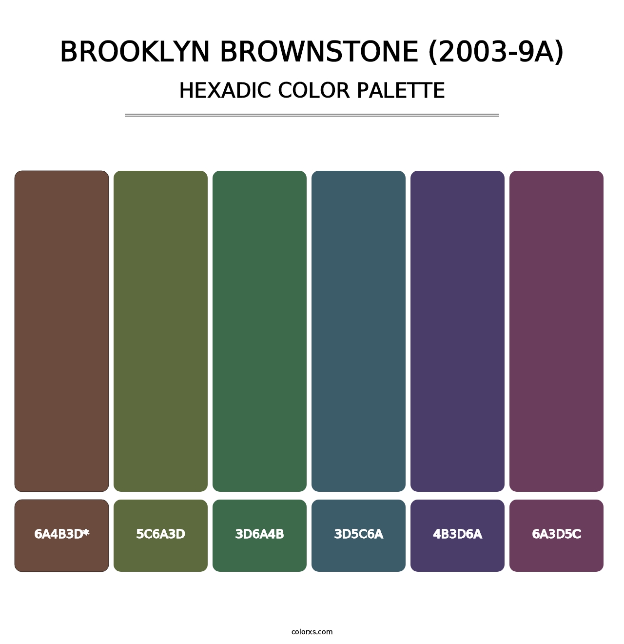 Brooklyn Brownstone (2003-9A) - Hexadic Color Palette