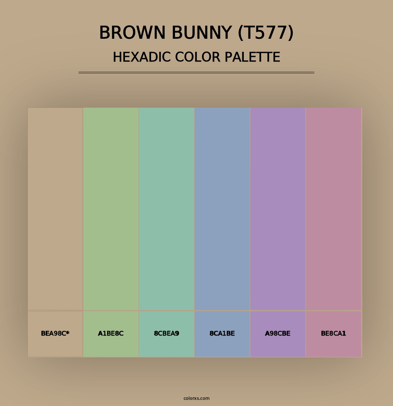 Brown Bunny (T577) - Hexadic Color Palette