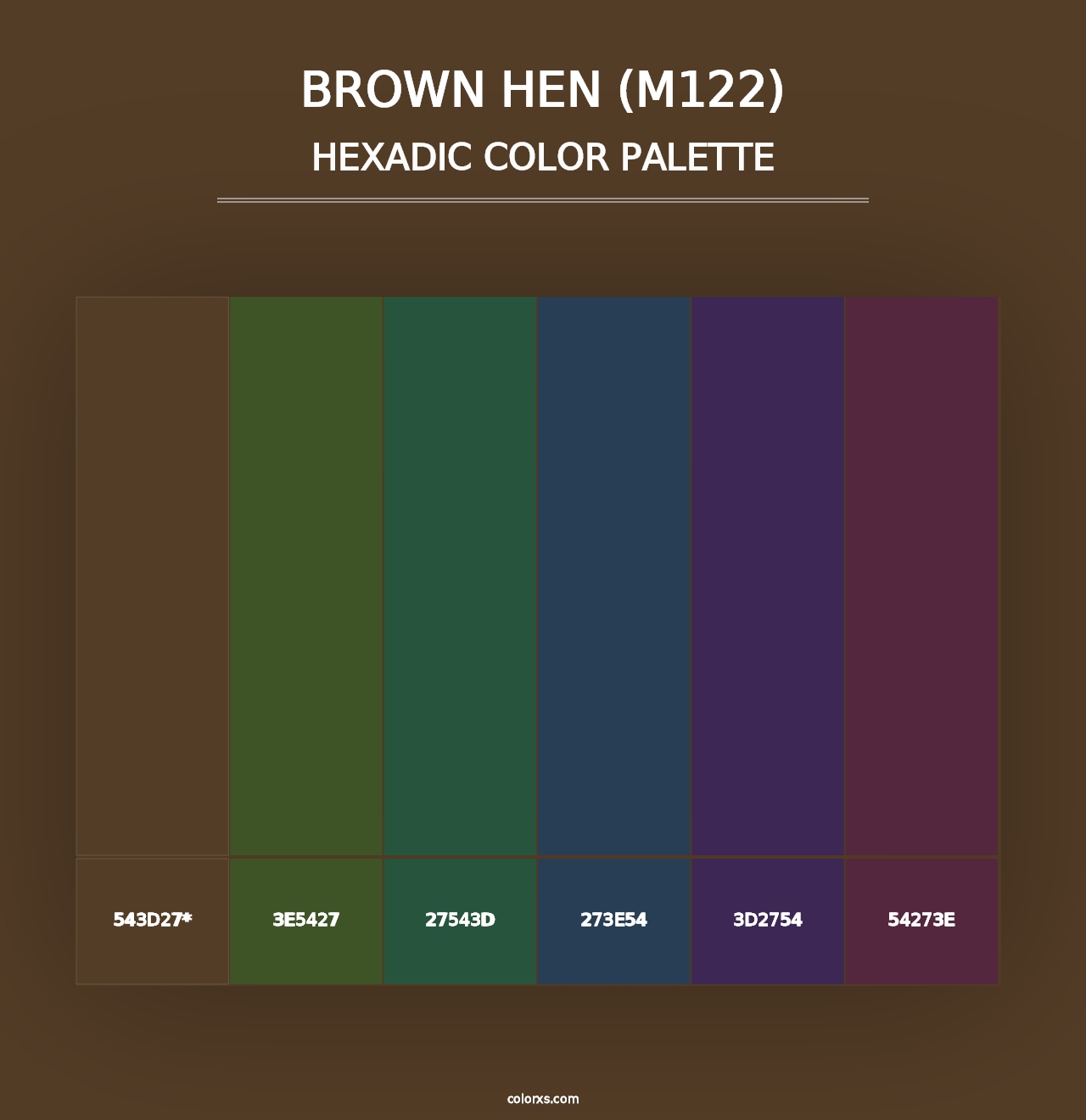 Brown Hen (M122) - Hexadic Color Palette