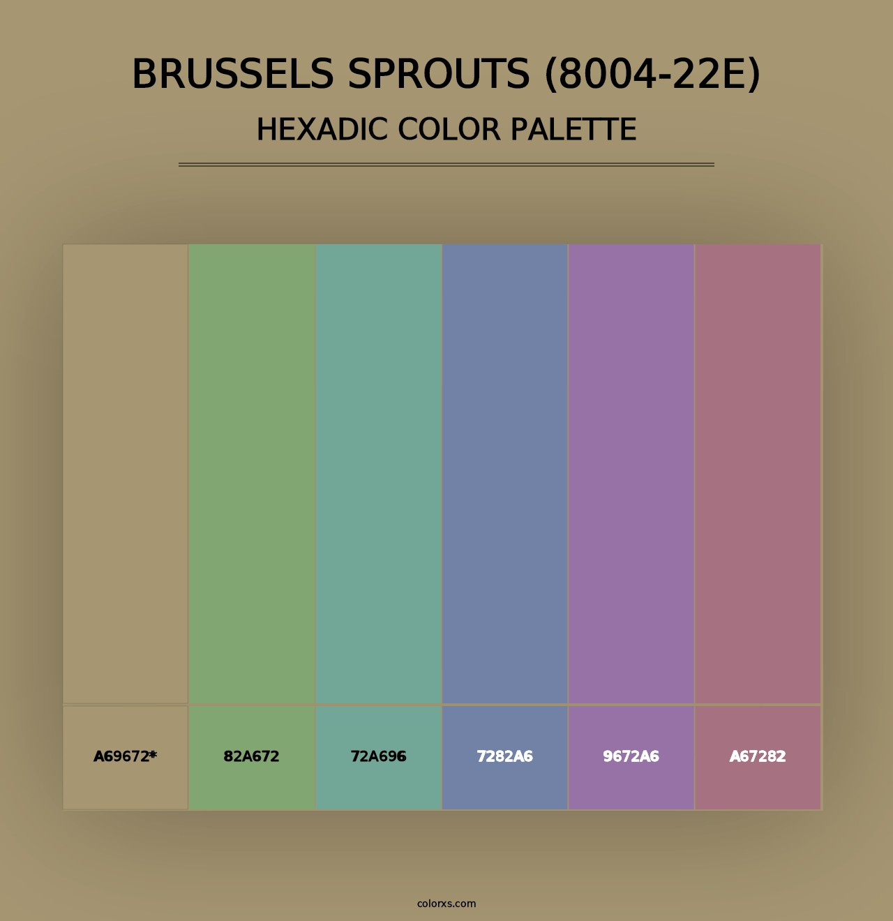 Brussels Sprouts (8004-22E) - Hexadic Color Palette