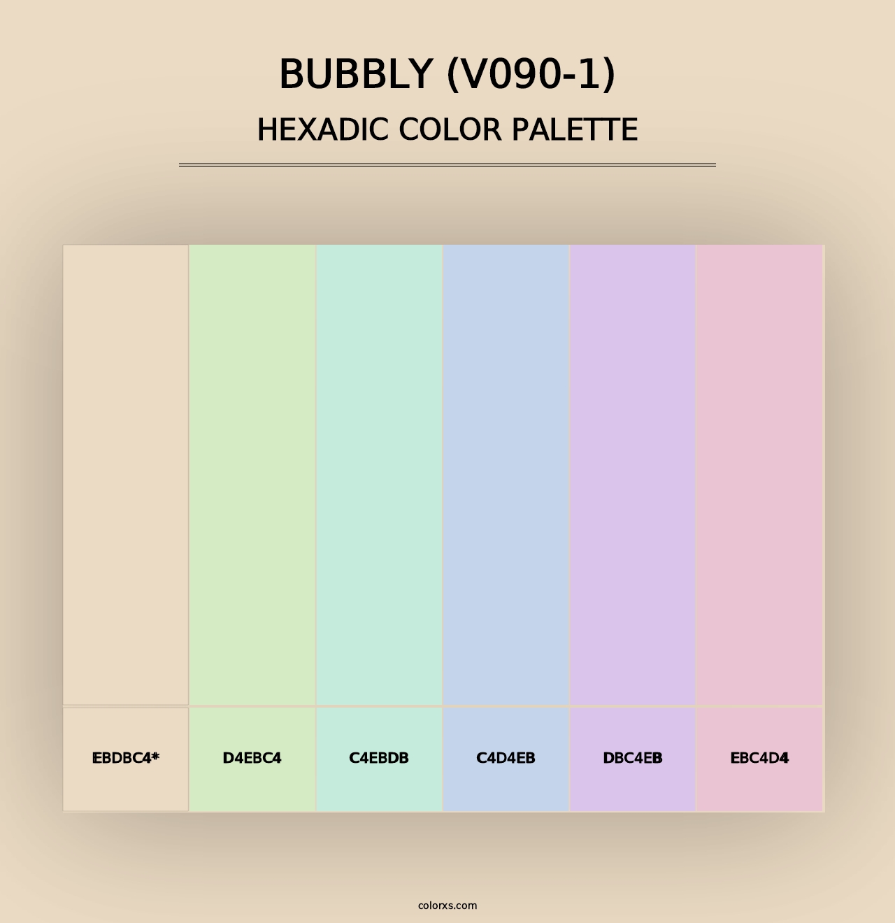 Bubbly (V090-1) - Hexadic Color Palette