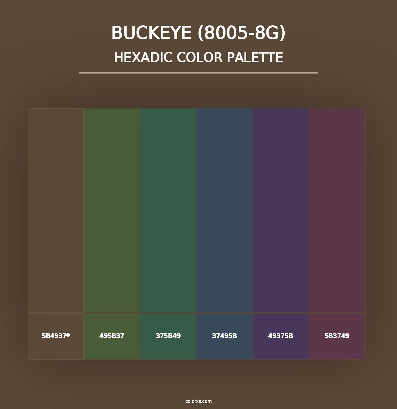 Buckeye (8005-8G) - Hexadic Color Palette