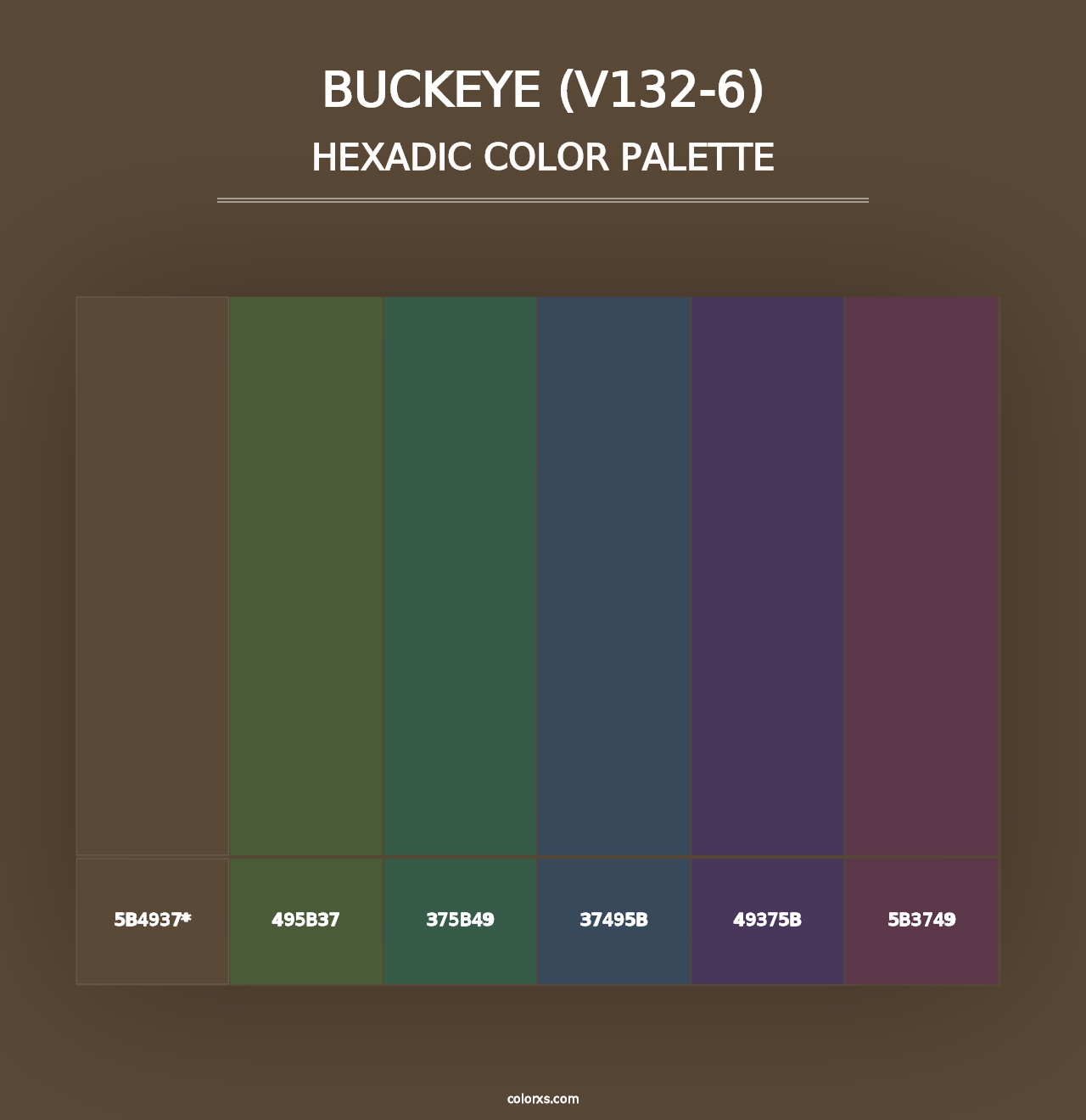 Buckeye (V132-6) - Hexadic Color Palette