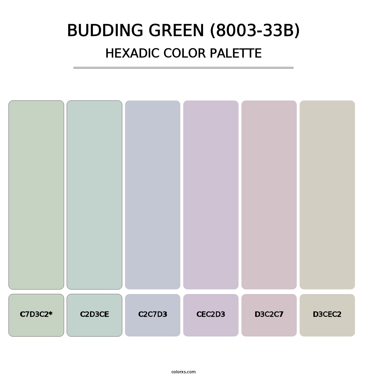 Budding Green (8003-33B) - Hexadic Color Palette