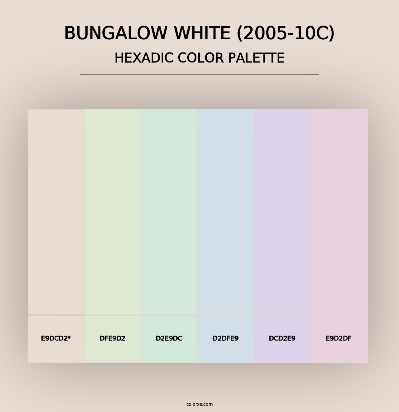 Bungalow White (2005-10C) - Hexadic Color Palette