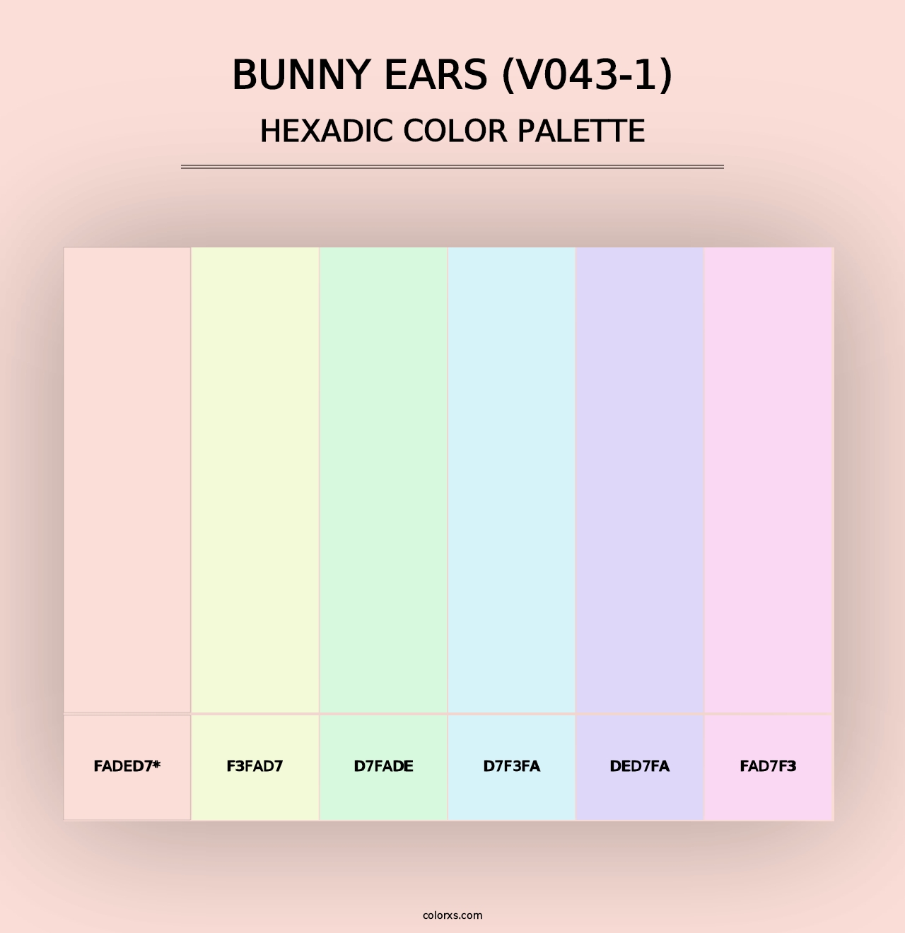 Bunny Ears (V043-1) - Hexadic Color Palette