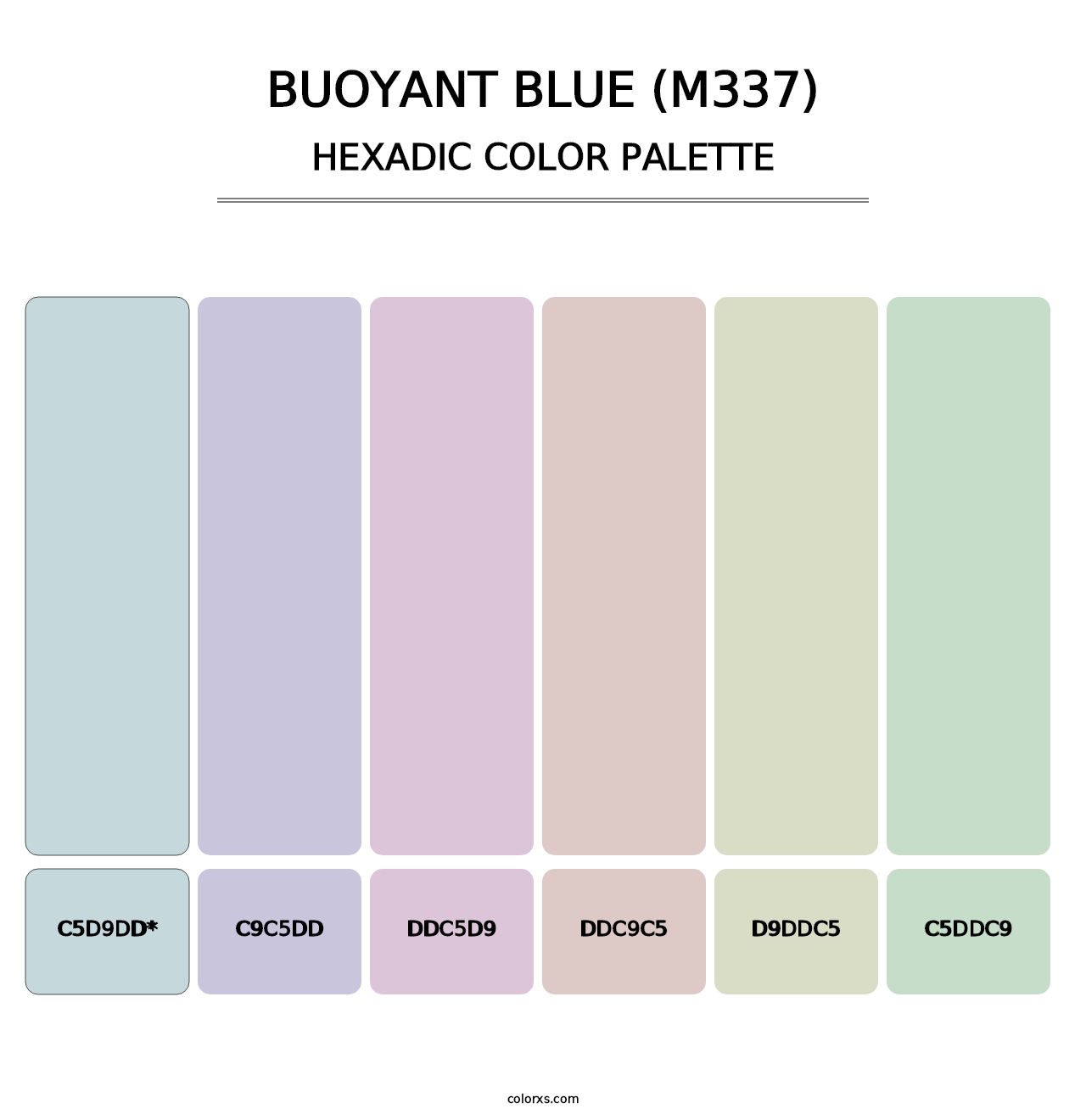 Buoyant Blue (M337) - Hexadic Color Palette