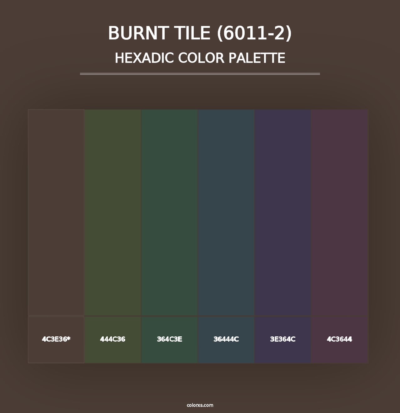 Burnt Tile (6011-2) - Hexadic Color Palette