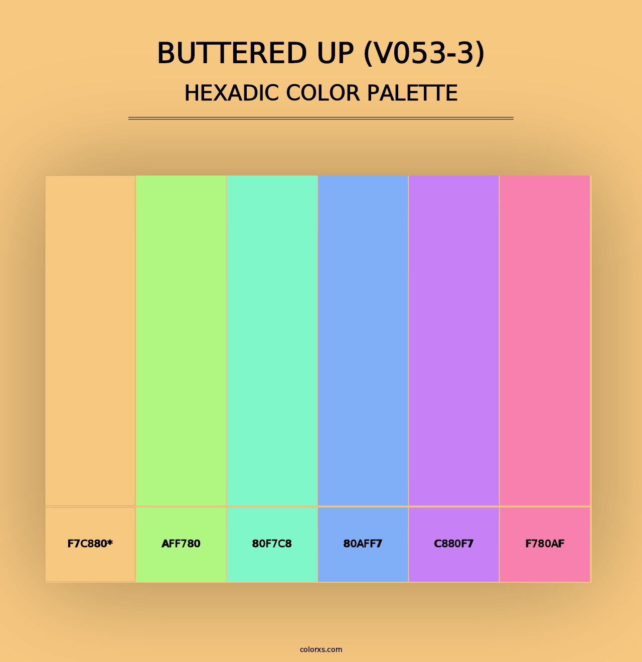 Buttered Up (V053-3) - Hexadic Color Palette