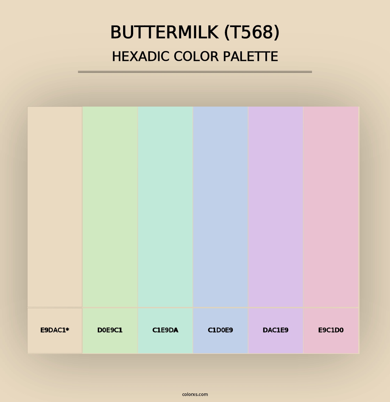 Buttermilk (T568) - Hexadic Color Palette