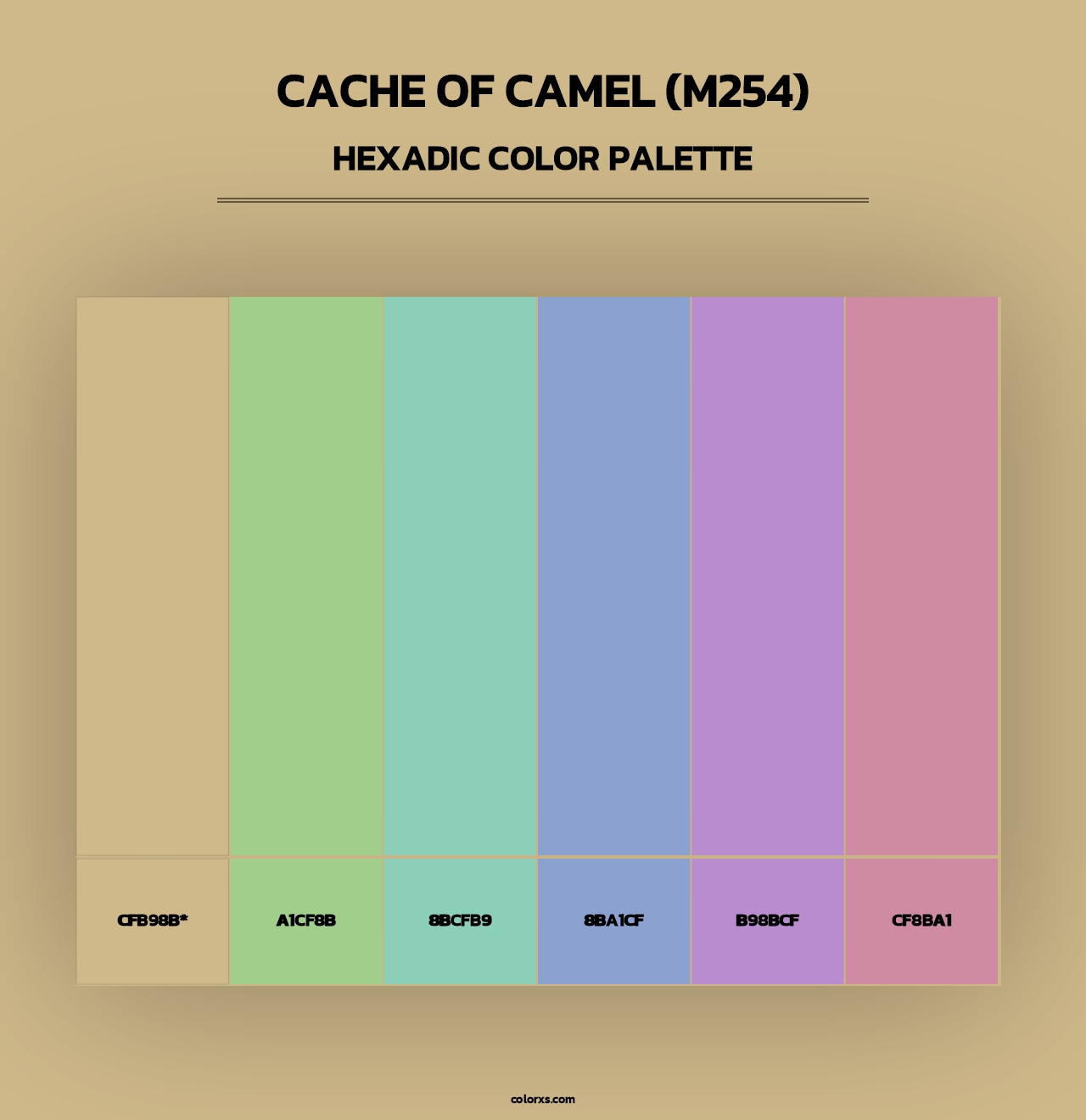 Cache of Camel (M254) - Hexadic Color Palette