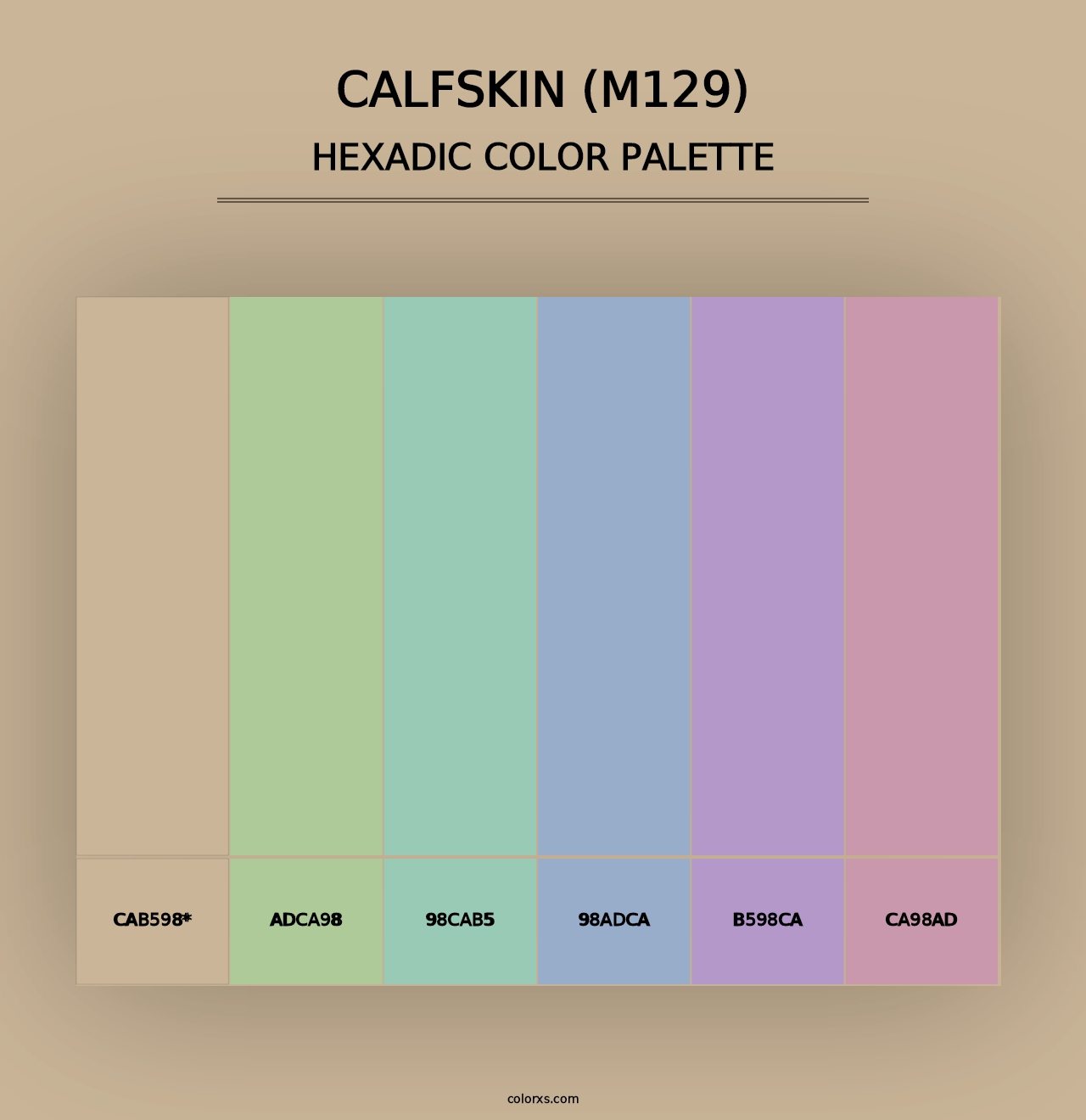 Calfskin (M129) - Hexadic Color Palette