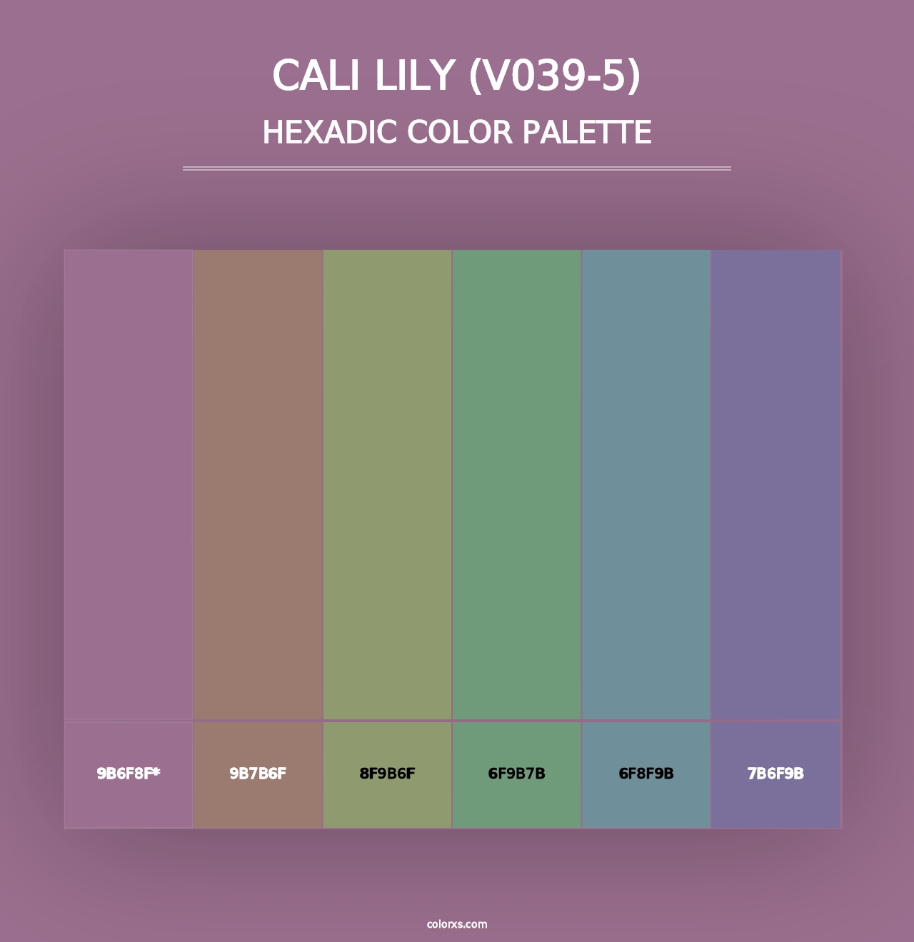 Cali Lily (V039-5) - Hexadic Color Palette