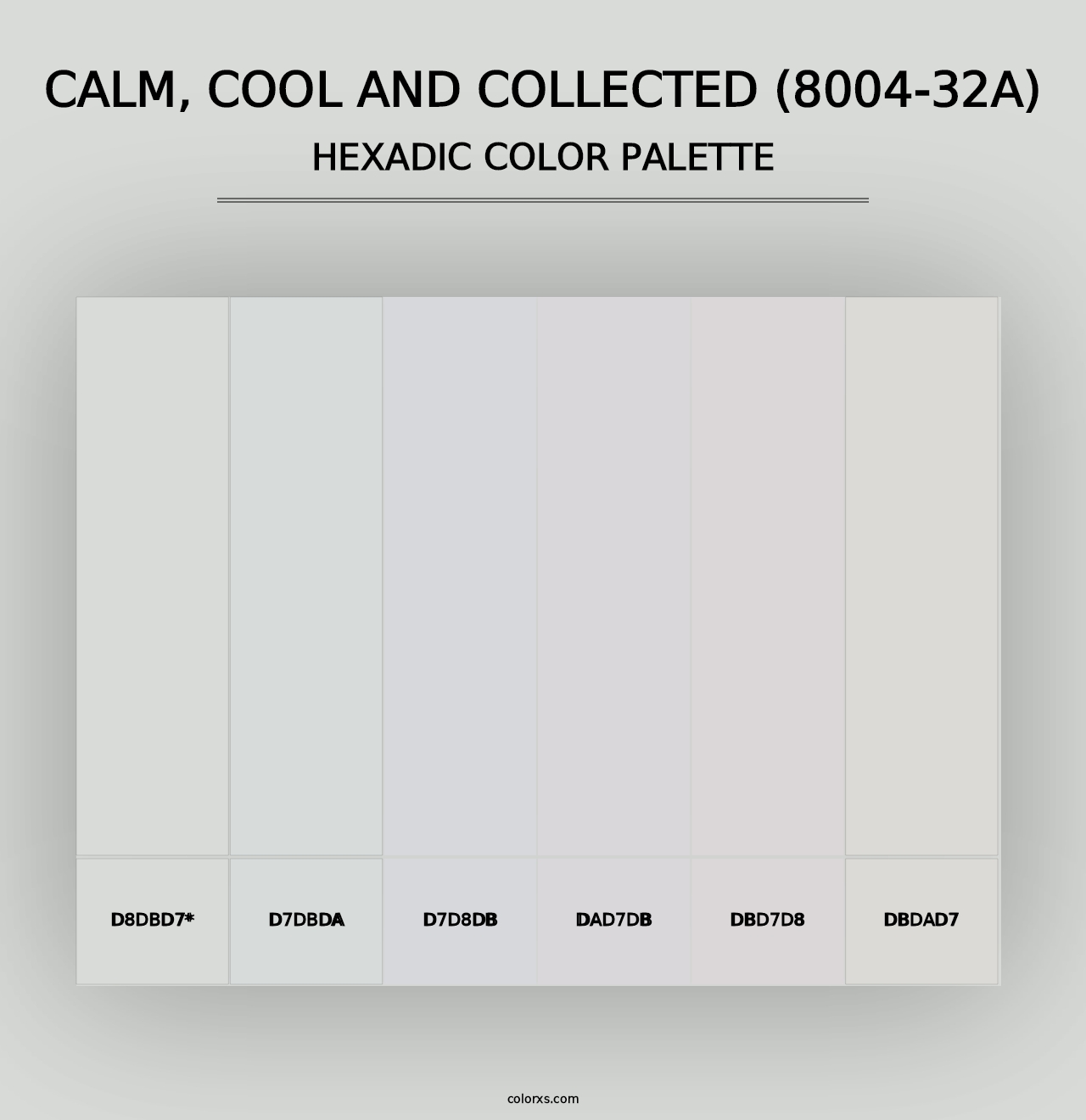 Calm, Cool and Collected (8004-32A) - Hexadic Color Palette