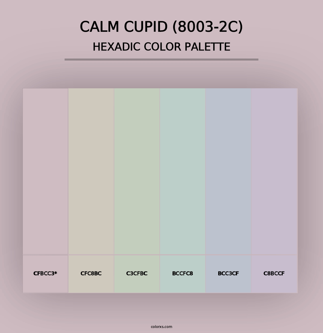 Calm Cupid (8003-2C) - Hexadic Color Palette