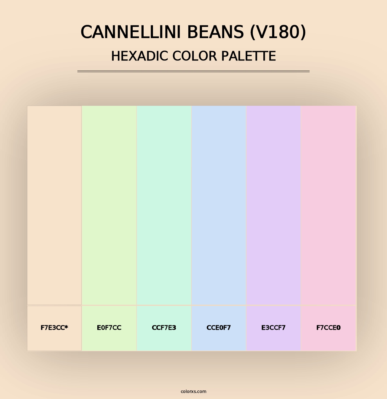 Cannellini Beans (V180) - Hexadic Color Palette