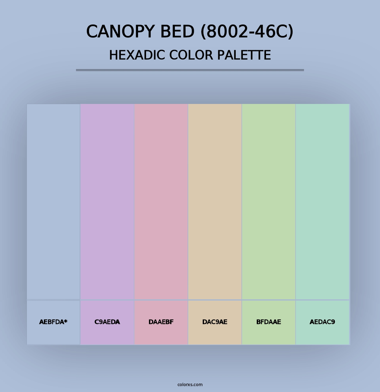 Canopy Bed (8002-46C) - Hexadic Color Palette