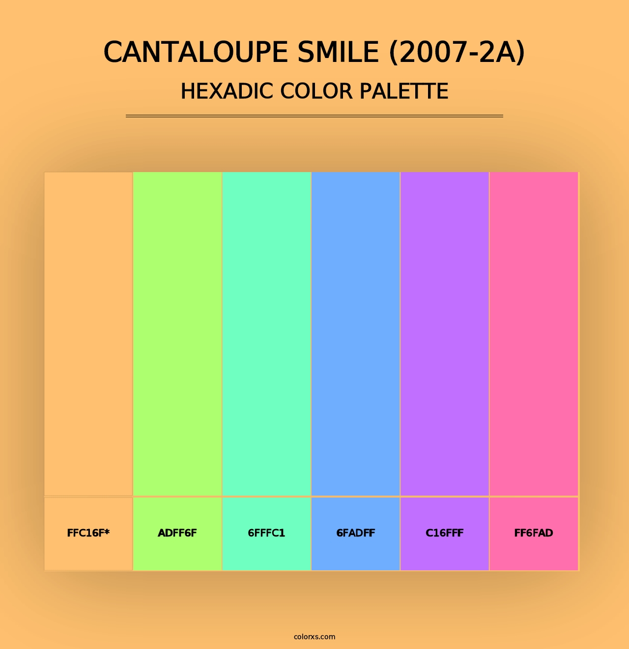 Cantaloupe Smile (2007-2A) - Hexadic Color Palette