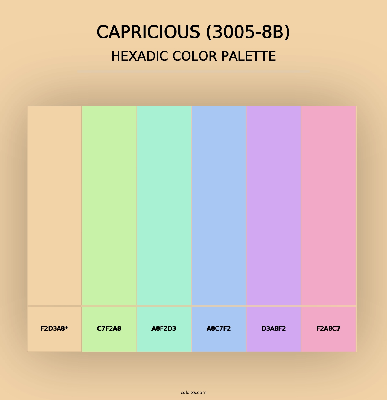 Capricious (3005-8B) - Hexadic Color Palette