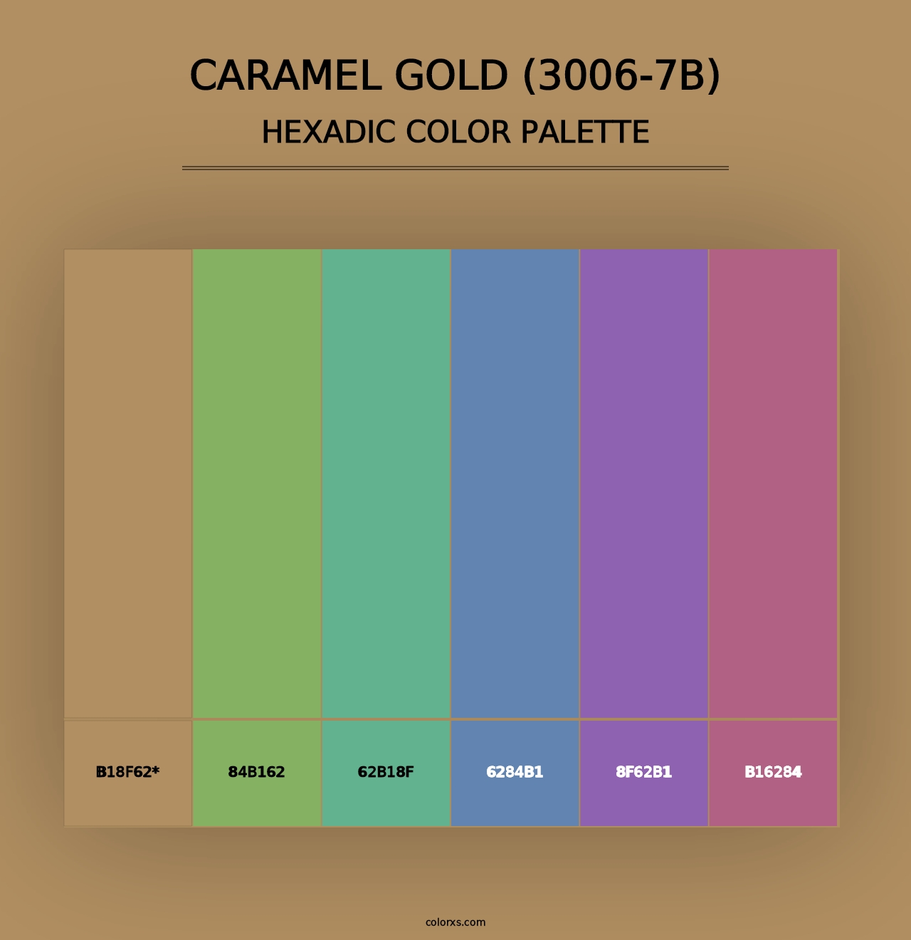 Caramel Gold (3006-7B) - Hexadic Color Palette