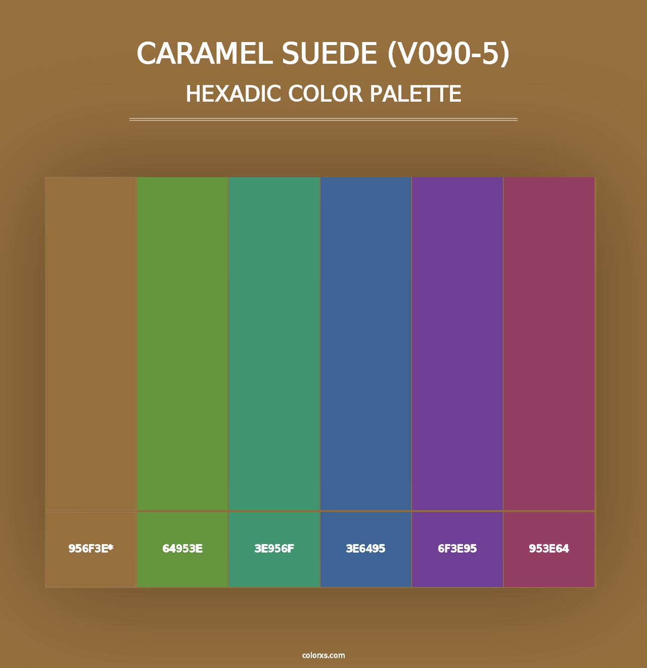 Caramel Suede (V090-5) - Hexadic Color Palette