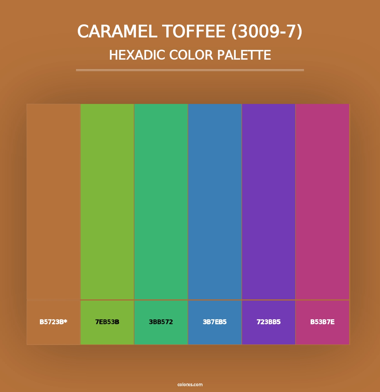 Caramel Toffee (3009-7) - Hexadic Color Palette