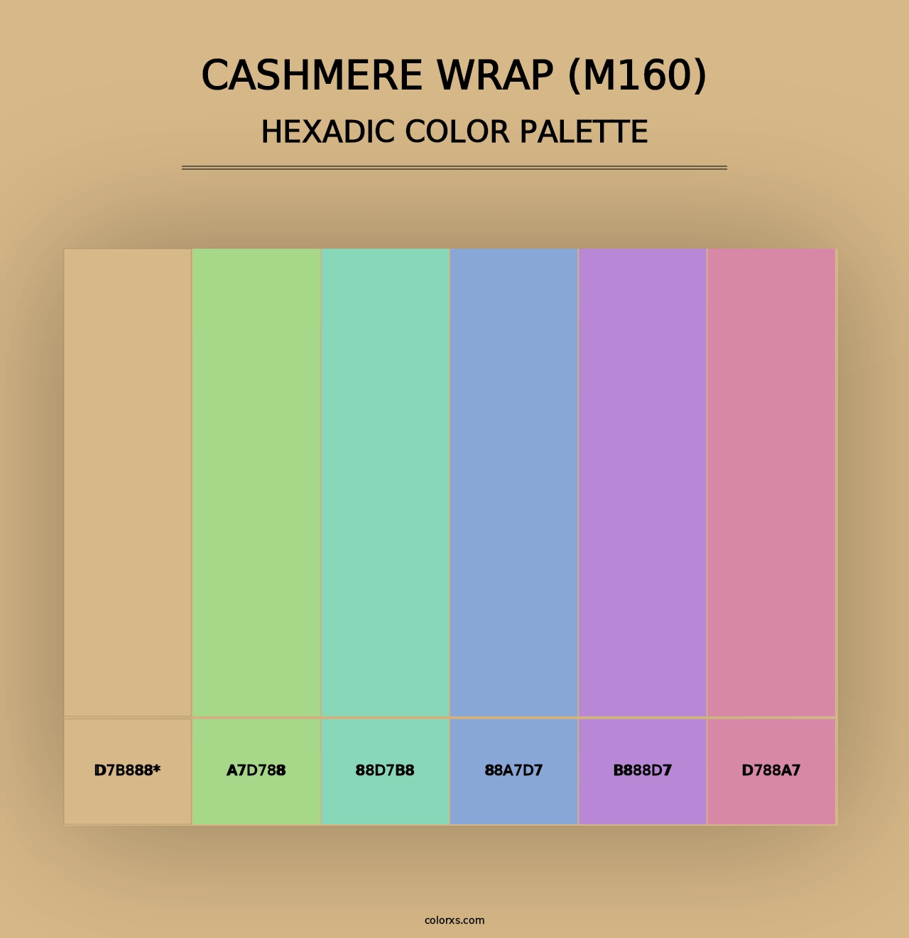 Cashmere Wrap (M160) - Hexadic Color Palette