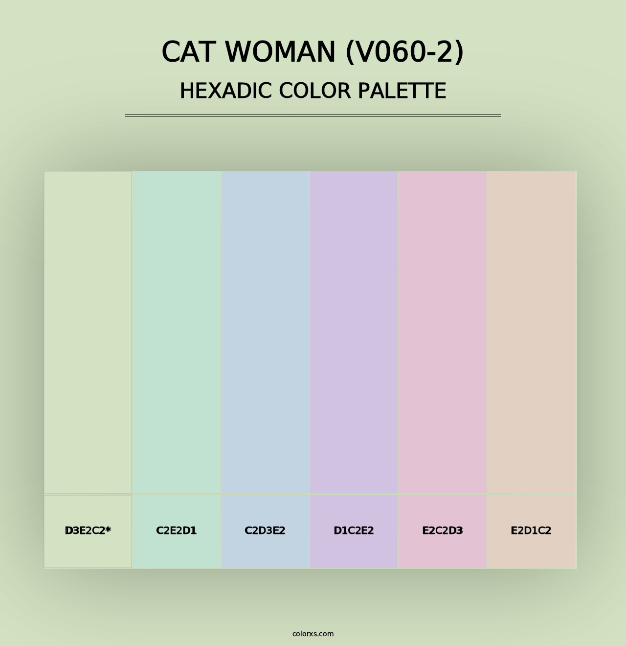 Cat Woman (V060-2) - Hexadic Color Palette