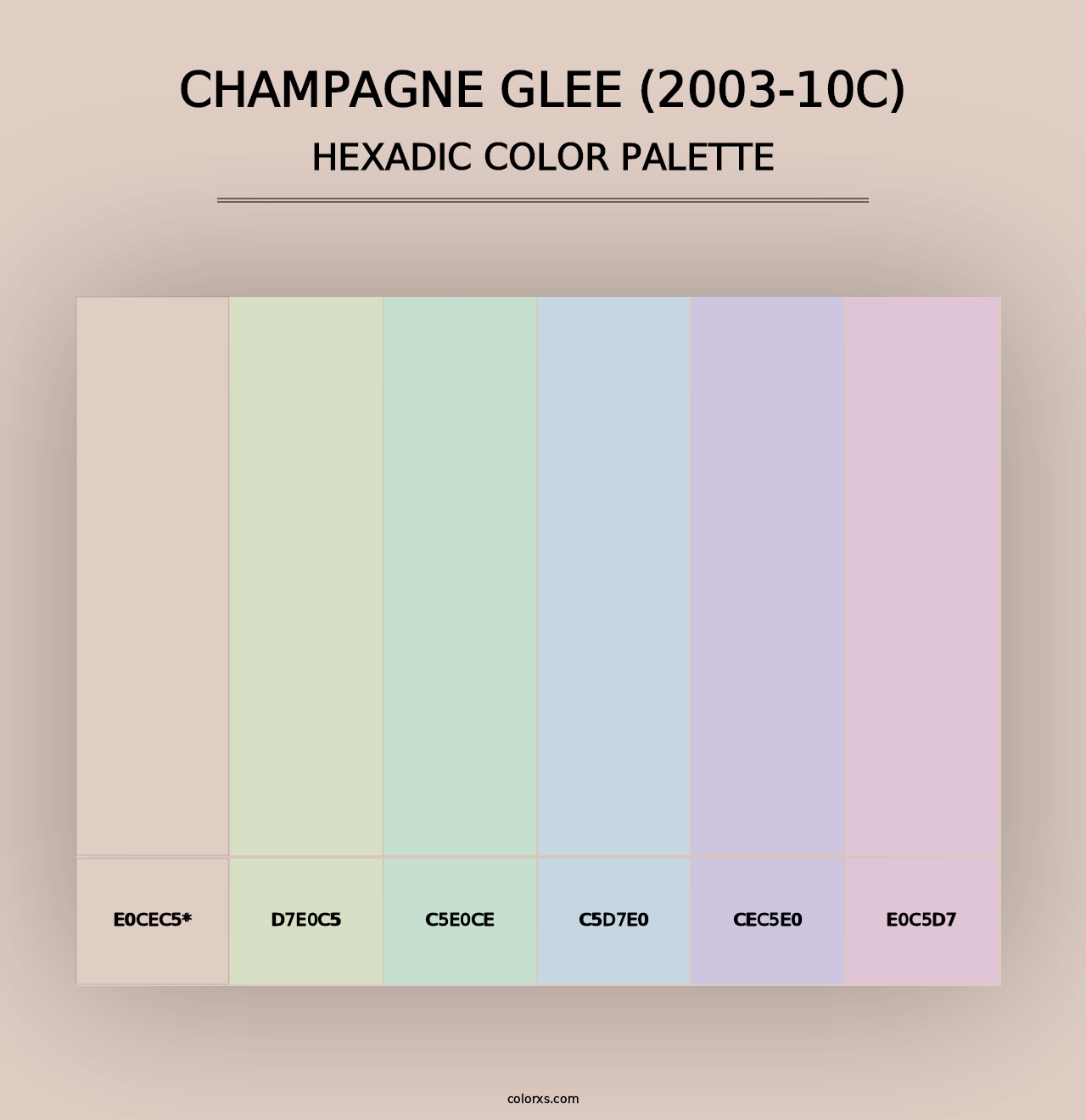 Champagne Glee (2003-10C) - Hexadic Color Palette